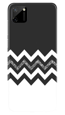 Black white Pattern2Mobile Back Case for Realme C11 (Design - 83)