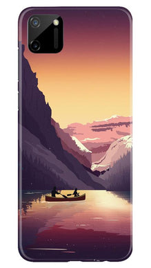 Mountains Boat Mobile Back Case for Realme C11 (Design - 181)