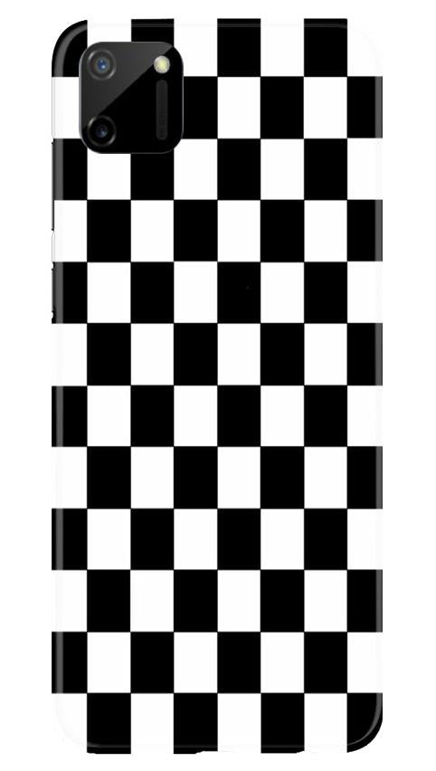 Black White Boxes Mobile Back Case for Realme C11 (Design - 372)