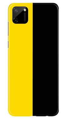 Black Yellow Pattern Mobile Back Case for Realme C11 (Design - 397)
