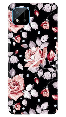 Pink rose Mobile Back Case for Realme C20 (Design - 12)
