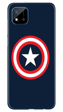 Captain America Mobile Back Case for Realme C20 (Design - 42)