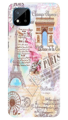 Paris Eiftel Tower Mobile Back Case for Realme C20 (Design - 54)