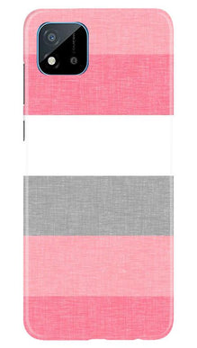 Pink white pattern Mobile Back Case for Realme C20 (Design - 55)