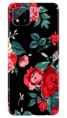 Red Rose2 Mobile Back Case for Realme C20 (Design - 81)