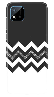 Black white Pattern2Mobile Back Case for Realme C20 (Design - 83)
