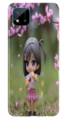 Cute Girl Mobile Back Case for Realme C20 (Design - 92)