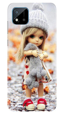 Cute Doll Mobile Back Case for Realme C20 (Design - 93)
