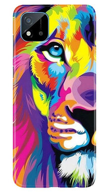 Colorful Lion Mobile Back Case for Realme C20  (Design - 110)