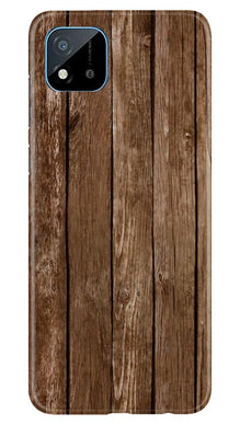 Wooden Look Mobile Back Case for Realme C20  (Design - 112)