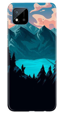 Mountains Mobile Back Case for Realme C20 (Design - 186)