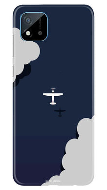 Clouds Plane Mobile Back Case for Realme C20 (Design - 196)