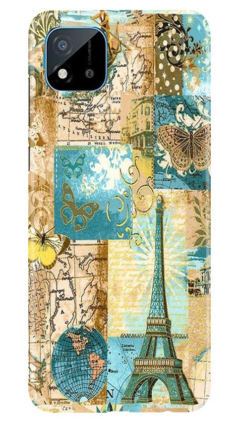 Travel Eiffel Tower Case for Realme C20 (Design No. 206)