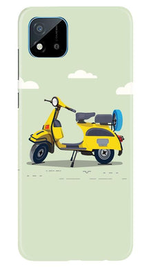 Vintage Scooter Mobile Back Case for Realme C20 (Design - 260)