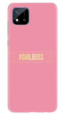 Girl Boss Pink Mobile Back Case for Realme C20 (Design - 263)