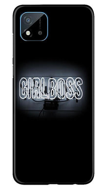 Girl Boss Black Mobile Back Case for Realme C20 (Design - 268)
