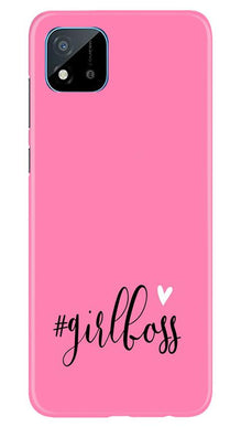 Girl Boss Pink Mobile Back Case for Realme C20 (Design - 269)