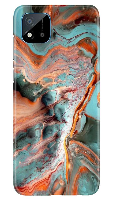 Marble Texture Mobile Back Case for Realme C20 (Design - 309)