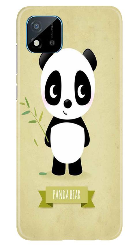 Panda Bear Mobile Back Case for Realme C20 (Design - 317)