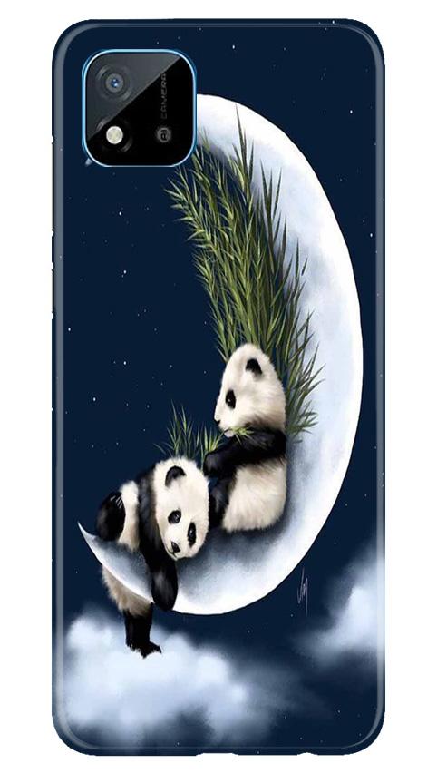 Panda Moon Mobile Back Case for Realme C20 (Design - 318)