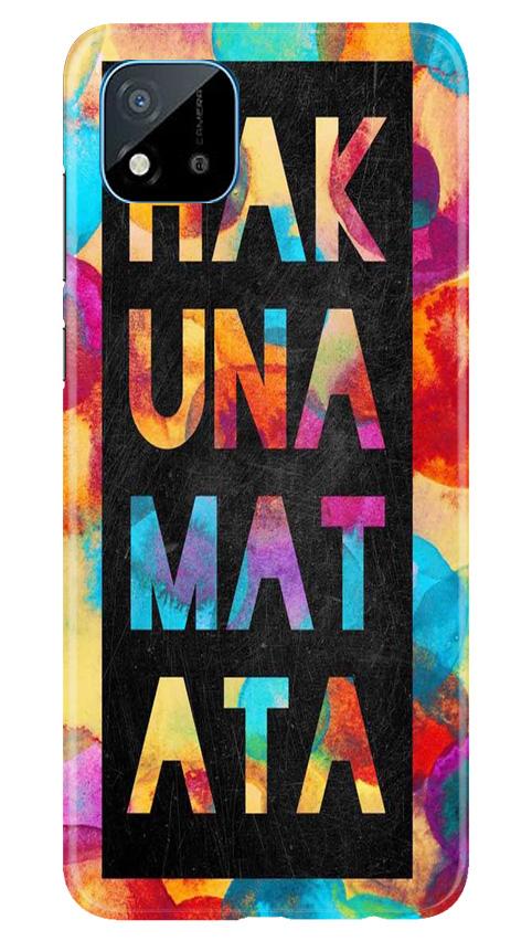 Hakuna Matata Mobile Back Case for Realme C20 (Design - 323)