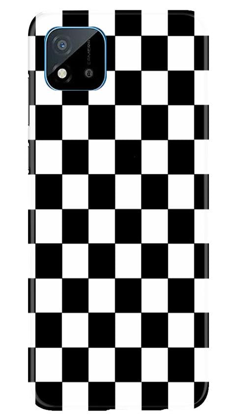 Black White Boxes Mobile Back Case for Realme C20 (Design - 372)