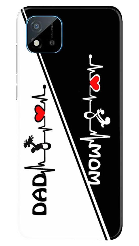 Love Mom Dad Mobile Back Case for Realme C20 (Design - 385)