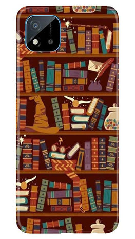 Book Shelf Mobile Back Case for Realme C20 (Design - 390)