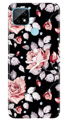 Pink rose Mobile Back Case for Realme C21 (Design - 12)