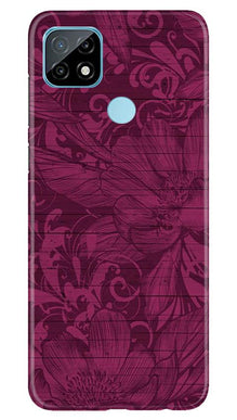 Purple Backround Mobile Back Case for Realme C21 (Design - 22)