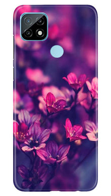 flowers Mobile Back Case for Realme C12 (Design - 25)