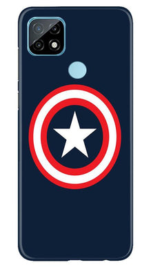 Captain America Mobile Back Case for Realme C21 (Design - 42)