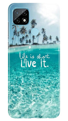 Life is short live it Mobile Back Case for Realme C12 (Design - 45)