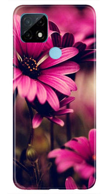 Purple Daisy Mobile Back Case for Realme C21 (Design - 65)