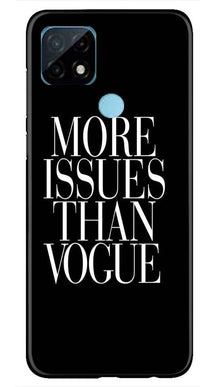 More Issues than Vague Mobile Back Case for Realme C12 (Design - 74)