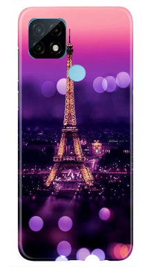 Eiffel Tower Mobile Back Case for Realme C21 (Design - 86)