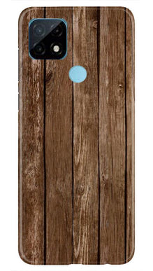 Wooden Look Mobile Back Case for Realme C12  (Design - 112)