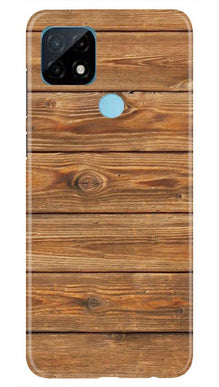 Wooden Look Mobile Back Case for Realme C12  (Design - 113)
