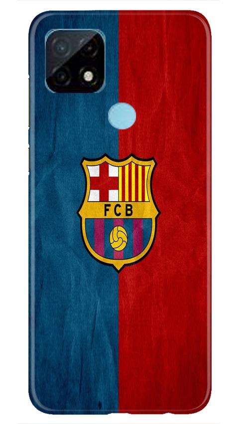 FCB Football Case for Realme C21  (Design - 123)