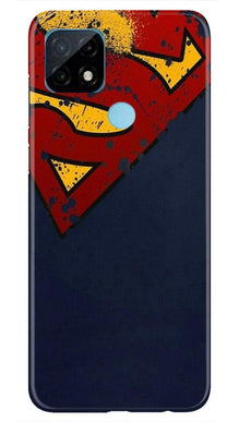 Superman Superhero Mobile Back Case for Realme C21  (Design - 125)