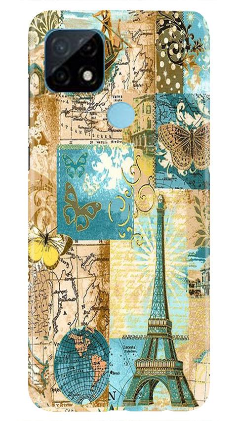 Travel Eiffel Tower Case for Realme C21 (Design No. 206)