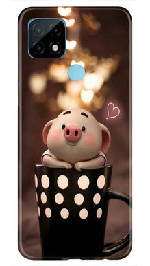 Cute Bunny Mobile Back Case for Realme C21 (Design - 213)