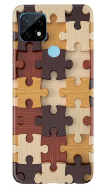 Puzzle Pattern Mobile Back Case for Realme C12 (Design - 217)