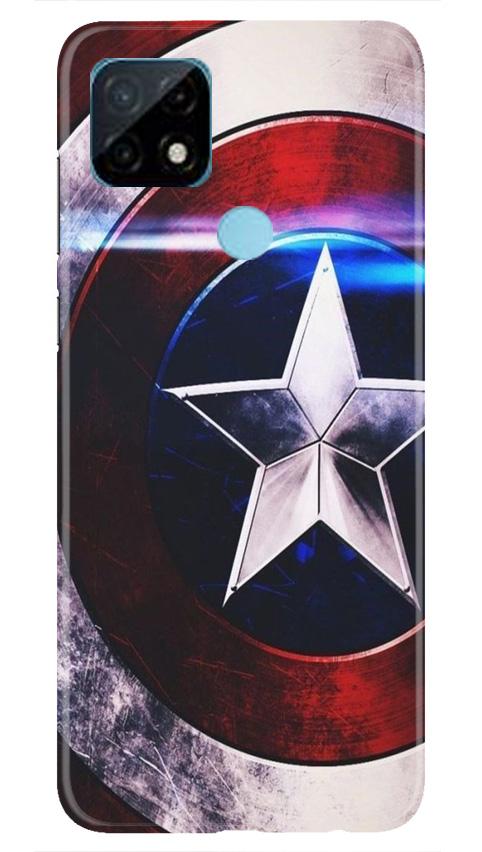 Captain America Shield Case for Realme C21 (Design No. 250)