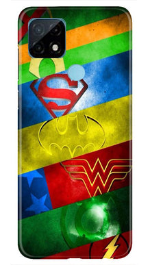 Superheros Logo Mobile Back Case for Realme C21 (Design - 251)