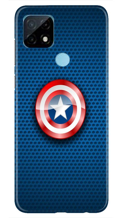 Captain America Shield Case for Realme C12 (Design No. 253)