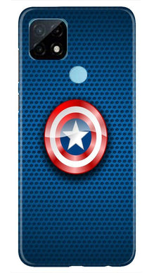 Captain America Shield Mobile Back Case for Realme C21 (Design - 253)