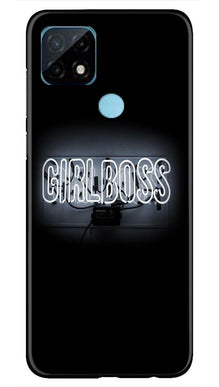 Girl Boss Black Mobile Back Case for Realme C21 (Design - 268)