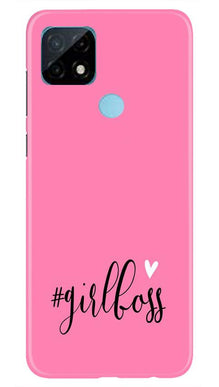 Girl Boss Pink Mobile Back Case for Realme C12 (Design - 269)