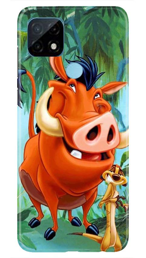 Timon and Pumbaa Mobile Back Case for Realme C21 (Design - 305)